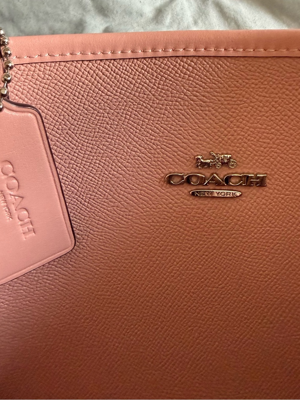 Coach Reversible City Tote and Matching Pink Pouch - Picture 8 of 14